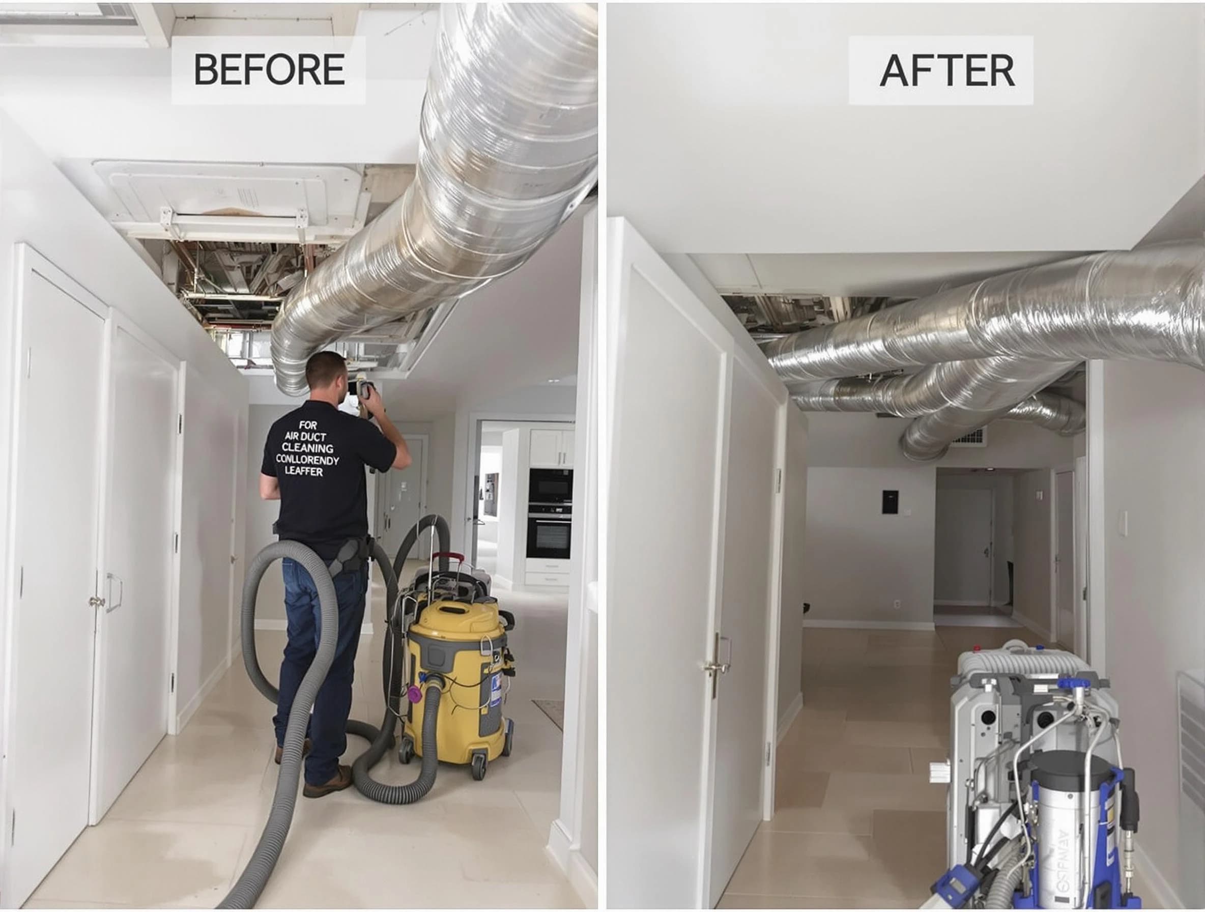 Upper St. Clair Air Duct Cleaning professional performing thorough air duct cleaning in Upper St. Clair