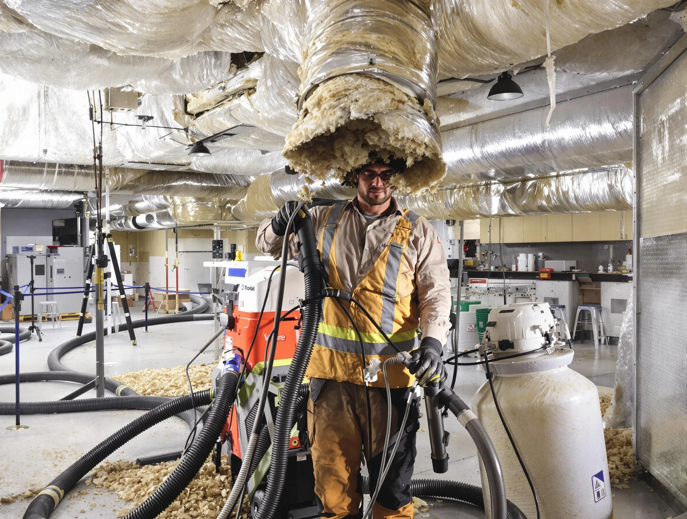 Professional vacuum insulation removal by Upper St. Clair Air Duct Cleaning expert in Upper St. Clair